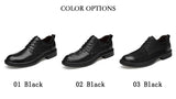 Genuine Leather Men's Oxford Shoes Dress Wedding Social Chaussure Homme Office Formal Mart Lion   