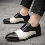 Wedding Leather Shoes Men's Gold Oxfords Pointed Toe Party Dress Lace Up Driving Designer Mart Lion Black 6.5 