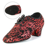 Latin Dance Shoes for Unisex Men's Women Girls Ballroom Modern Tango Jazz Performance MartLion 5CM Red 29 CHINA