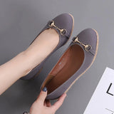 Women's Wedge Sandals Spring Autumn Metal Button High Thick-heeled Platform Shoes Straw MartLion   