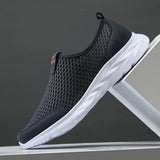  Summer Mesh Men's Shoes Sneakers Breathable Flat Shoes Slip-on Sport Trainers Lightweight Hombre MartLion - Mart Lion