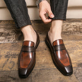  Luxury Oxford Men's Shoes Leather Breathable Rubber Formal Dress Office Wedding Flats Footwear MartLion - Mart Lion