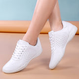 competitive aerobics shoes women's dance soft soled anti-skid cheerleading children's training Mart Lion White 28 China