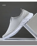 Summer Mesh Men's Shoes Sneakers Breathable Flat Shoes Slip-on Sport Trainers Lightweight Hombre MartLion   