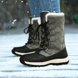 Winter Women Men's Boots Military Brown Windproof Combat Army Outdoor Waterproof Leather Knee Keep Warm Mart Lion   