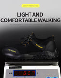 Men's Labor Insurance Shoes With Steel Toe Cap Puncture-Proof Safety Work Lightweight Breathable Sneakers Mart Lion   