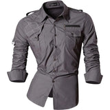  Spring Autumn Features Shirts Men's Casual Shirt Long Sleeve Casual Shirts MartLion - Mart Lion