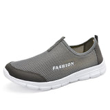 Summer Breathable Mesh Casual Men's Shoes Outdoor Lightweight Non Slip Flat Bottomed Mart Lion Dark Grey 36 