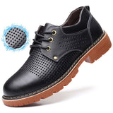 Autumn Men's Leather Shoes Brogue Casual safety Genuine Leather Work Casual Sneakers Mart Lion 5 6 