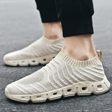 Harajuku Men's Soft Casual Shoes Breathable Stylish Sport Sneakers Outdoor Flats Walking Sock Mart Lion   