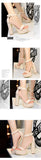 Candy Color Casual Shoes Buckle Strap Women's Pumps Elegant Open Toe Lady High Heels Stiletto Flock Platform Mart Lion   