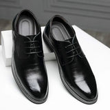 Men Oxfords Shoes British Black Blue Shoes Formal Men MartLion black 43 