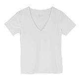 Men's Fitness Sports Running Short-Sleeved 100 Cotton Deep V-neck T-shirt Summer Mart Lion White M China|No