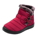 Women Winter Boots Ladies Fur Plush Ladies Flats Non-slip Casual Female Shoes Winter MartLion Red 40 