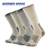 80% Merino Wool Socks Men's Women Thicken Warm Hiking Cushion Crew Socks Merino Wool Sports Socks Moisture Wicking MartLion Pack A(4 Pairs ) Euro M(36-40) 