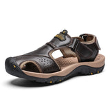 Summer Genuine Leather Outdoor Men's Shoes Sandals Casual Beach Sneakers Mart Lion   