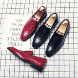 Wedding Penny Oxfords Men's Dress Shoes Burgundy Slip On Formal Designer Office Mart Lion   