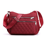 Women Shoulder Messenger Waterproof Nylon Oxford Crossbody Handbags Large Capacity Travel Bags Purse Mart Lion Red Small 24cmx10cmx20cm 