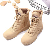 Men's Military Boots Combat Ankle Tactical Shoes Work Safety Motocycle Mart Lion   