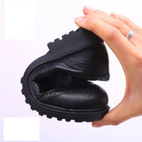 Children leather shoes kids black white school student performance shoes British casual laces soft MartLion   