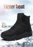 Autumn Winter Martin Boots Men's Non-slip Lace-Up Shoes Plush Warm Casual Snow Rubber Mart Lion   