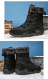 Winter High Help Men's Snow Boots Waterproof Fur Thick Plush Warm Ankle Mart Lion   