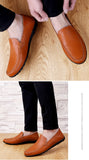 Spring Summer Men's Breathable Casual Shoes Genuine Leather Loafers Non-slip Boat Moccasins Mart Lion   