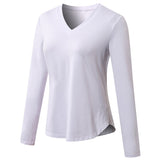 Autumn Women Long Sleeve Sports Top Running Fitness Yoga Shirts Quick Dry Fitness Sport Shirt Casual Workout Gym Top Female Mart Lion White S 