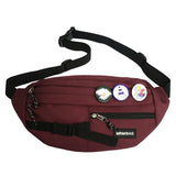 Men's Chest Pouch Waist Pack Casual Canvas Crossbody Bag Large Capacity Outdoor Messenger Bags Unisex Hip Fanny Pack Mart Lion Red Waist Bag  