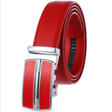 Belts Men's Genuine Leather Luxury Waist Strap Blue Automatic Buckle Jeans Belts MartLion 14 100cm 