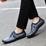 Genuine Leather Men's Shoes Outdoor Loafers Luxury Soft Driving Handmade Walking Sneakers Mart Lion   