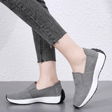 Autumn Women Shoes Cow Suede Slip on Sneakers Femme Loafers Ladies Black Nursing Work MartLion   