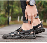 Summer Men's Sandals Breathable Shoes Beach Outdoor Casual Roman Slippers Mart Lion   