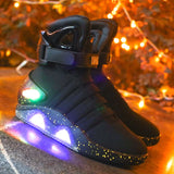 Adults USB Charging Led Luminous Shoes Men's Light Up Casual back to the Future Glowing Sneakers MartLion   