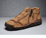 Men's Genuine Leather Shoes Luxury Slip on Handmade Ankle Boots Winter Moccasin MartLion   