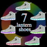 USB Charging Glowing Sneakers Children Adult High Top Boots Led Casual Luminous Light Shoes for Boys Girls Men's Women MartLion - Mart Lion