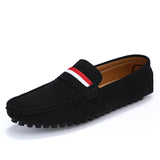 Genuine Leather Men's Designer Shoes Luxury Casual Slip on Formal Loafers Moccasins Footwear Black Driving MartLion 1588 Black 40 