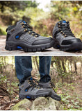  Outdoor Ankle Boots Men's Non Slip Lace Up Climbing Leather Winter Cowboy Trekking Hiking Footwear Summer Mart Lion - Mart Lion