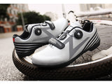 Couple Bicycle Shoes Road No-locking Cycling Women Outdoor Riding Sports Breathable Sneakers Flat Biking Mart Lion   