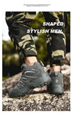 Men's Boots Tactical Military Combat Outdoor Hiking Autumn Shoes Light Non-slip Desert Ankle Mart Lion   