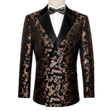 Teal Green Paisley Men's Suits Italian Design Tuxedo Jacket Groom Suits For Blazers Party  Barry Wang Mart Lion   