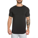 gym clothing extend hip hop street T-shirt Men's fitness bodybuilding silm fit summer Top Tees Mart Lion solid black M 
