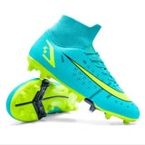  High Ankle Soccer Shoes Men's FG Football Boots Turf Futsal Soccer Cleats Training Outdoor Light Sneakers Mart Lion - Mart Lion