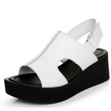 Fish Head Women Summer Shoes Sandals Selling Leather Platform Wedge MartLion   