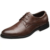 Wedding Dress Shoes Men's Leather Casual  Breathable Oxford with Heel Social Homme MartLion   
