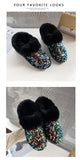 Women Winter Warm Boots Antiskid Outsole Lady Snow Shiny Brand Style Easy Wear Hairy Ankle Mart Lion   