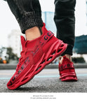 Running Shoes Sneakers Men's Mesh Breathable Lightweight Casual White Tenis Gym Red MartLion   