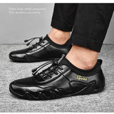 Men's Cowhide Genuine Leather Flat Loafers Soft Handmade Shoes Walking Outdoor Casual Driving Office Footwear Mart Lion   