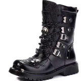 Men's Military Combat Boots Winter High Top Desert Tactical Work Safty Shoes Autumn Middle tube Mart Lion   