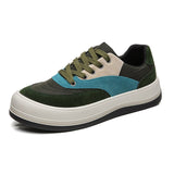 Men's Non-slip Leather Casual Shoes Formal Wear Lightweight Trend Outdoor Walking Mart Lion green 39 